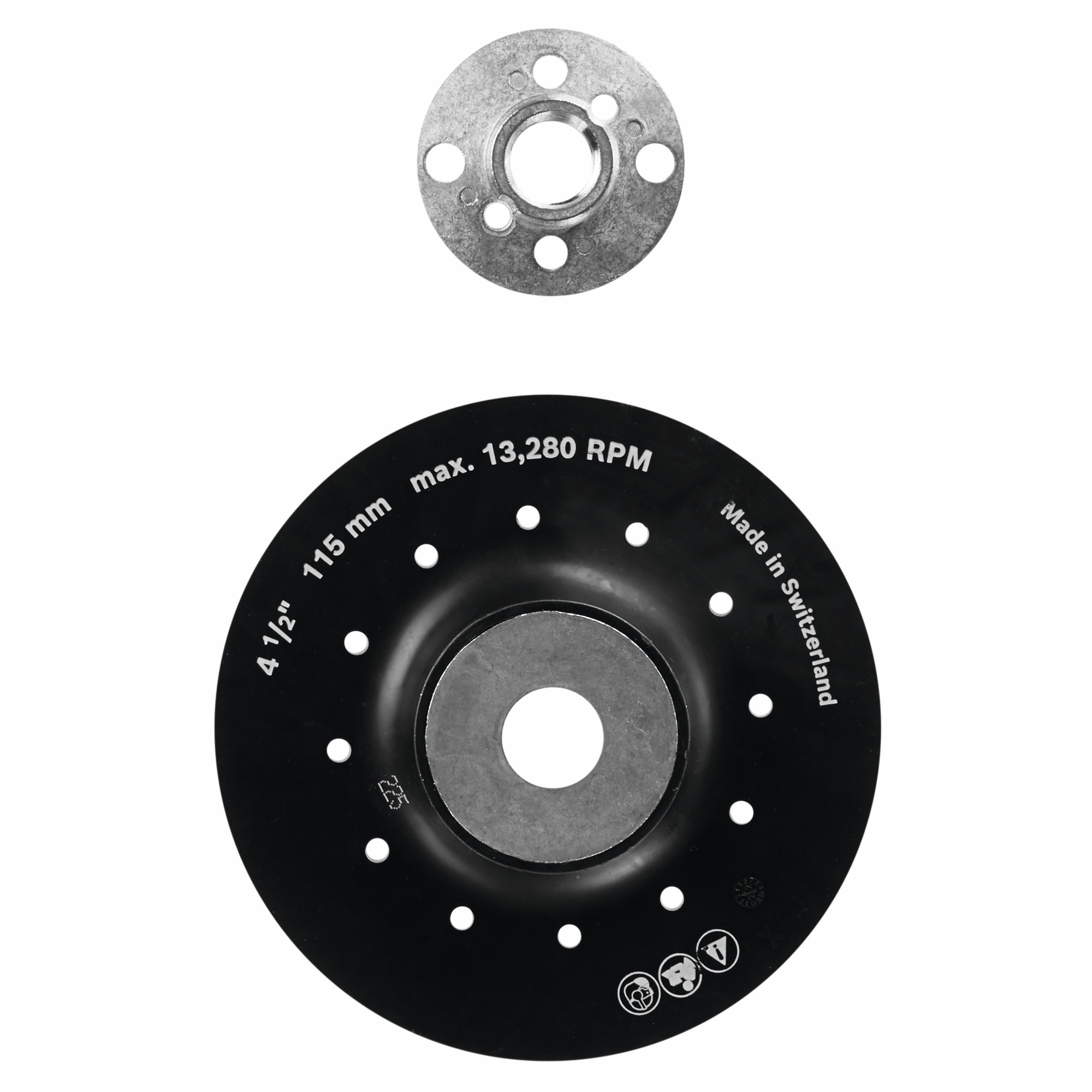 Bosch Backing Pad with Lock Nut — 4 1/2in., Model# MGS0450